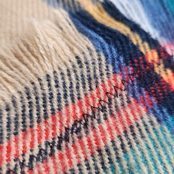 Old Navy plaid snood scarf red tan - Picture 11 of 15